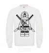 Sweatshirt A warrior with a lion White фото