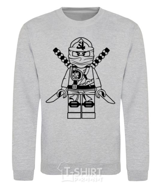 Sweatshirt A warrior with a lion sport-grey фото