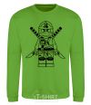 Sweatshirt A warrior with a lion orchid-green фото