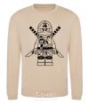 Sweatshirt A warrior with a lion sand фото