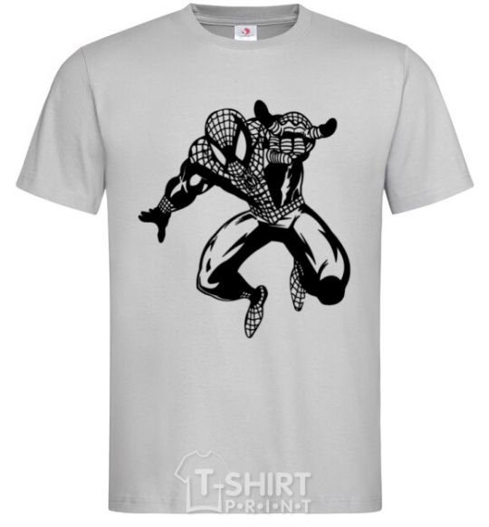 Men's T-Shirt Spiderman Jump grey фото