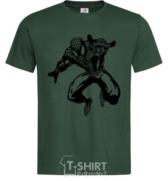 Men's T-Shirt Spiderman Jump bottle-green фото