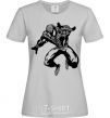 Women's T-shirt Spiderman Jump grey фото