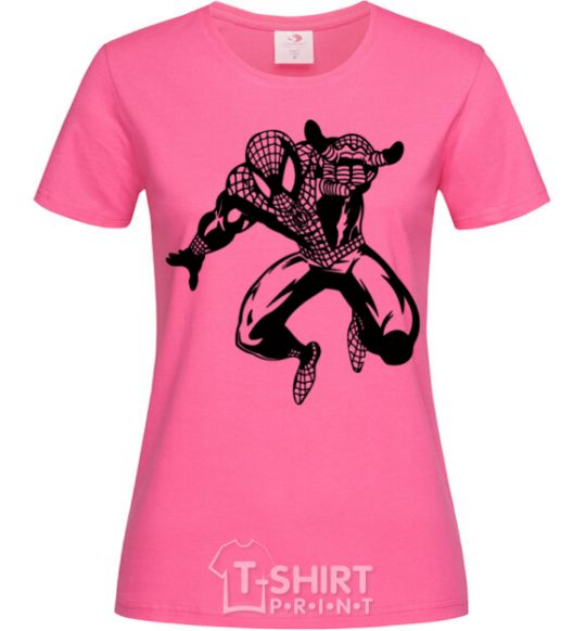 Women's T-shirt Spiderman Jump heliconia фото
