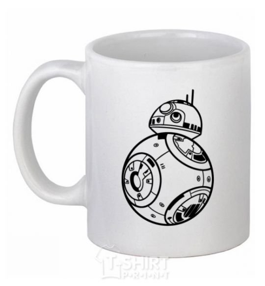 Ceramic mug BB8 White фото