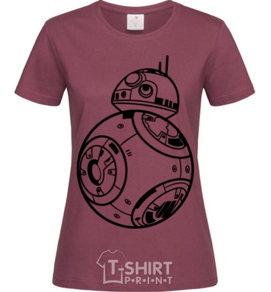 Women's T-shirt BB8 burgundy фото