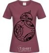 Women's T-shirt BB8 burgundy фото