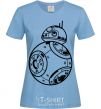 Women's T-shirt BB8 sky-blue фото