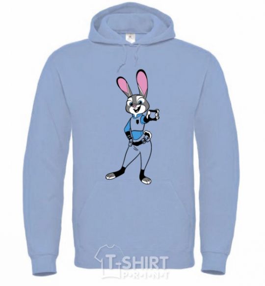 Men`s hoodie Judy Hopps sky-blue фото