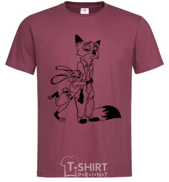 Men's T-Shirt Judy and Nick burgundy фото