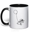 Mug with a colored handle Spirit of Adventure black фото