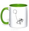 Mug with a colored handle Spirit of Adventure kelly-green фото