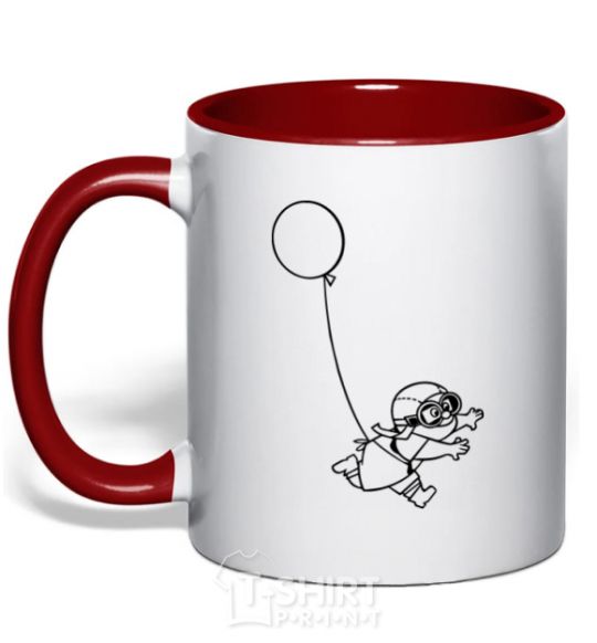 Mug with a colored handle Spirit of Adventure red фото