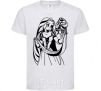 Kids T-shirt Rapunzel and the chameleon White фото
