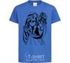 Kids T-shirt Rapunzel and the chameleon royal-blue фото