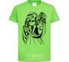 Kids T-shirt Rapunzel and the chameleon orchid-green фото
