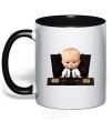 Mug with a colored handle Boss in a suitcase black фото