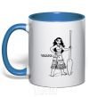 Mug with a colored handle Viana royal-blue фото