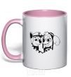 Mug with a colored handle Chase and Skye light-pink фото