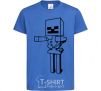 Kids T-shirt Minecraft skeleton royal-blue фото