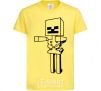 Kids T-shirt Minecraft skeleton cornsilk фото