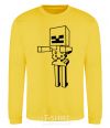 Sweatshirt Minecraft skeleton yellow фото