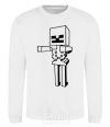 Sweatshirt Minecraft skeleton White фото