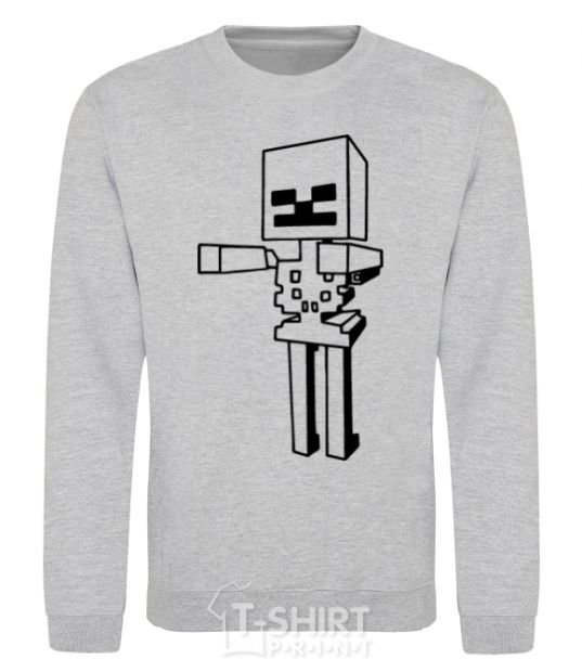 Sweatshirt Minecraft skeleton sport-grey фото