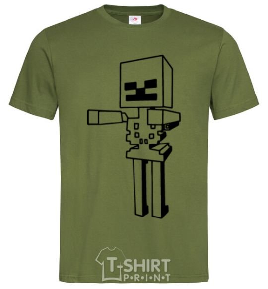 Men's T-Shirt Minecraft skeleton millennial-khaki фото