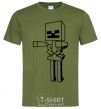 Men's T-Shirt Minecraft skeleton millennial-khaki фото