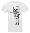 Men's T-Shirt Minecraft skeleton White фото