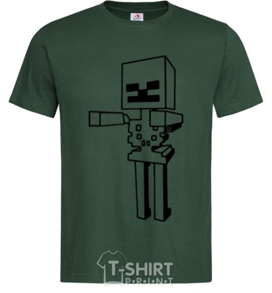 Men's T-Shirt Minecraft skeleton bottle-green фото