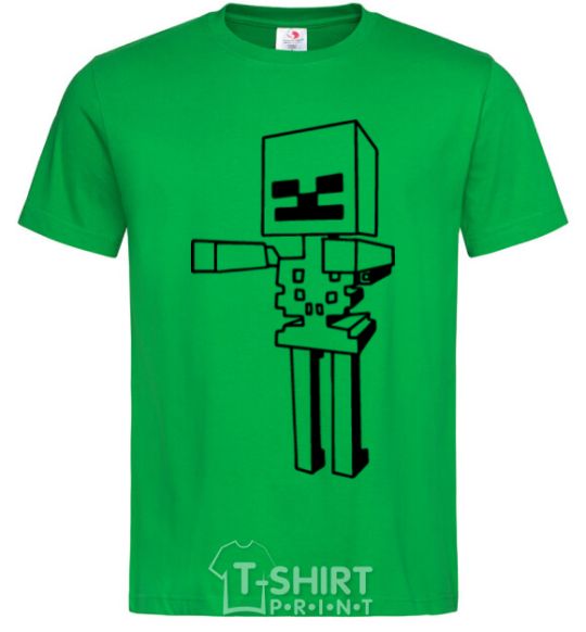 Men's T-Shirt Minecraft skeleton kelly-green фото