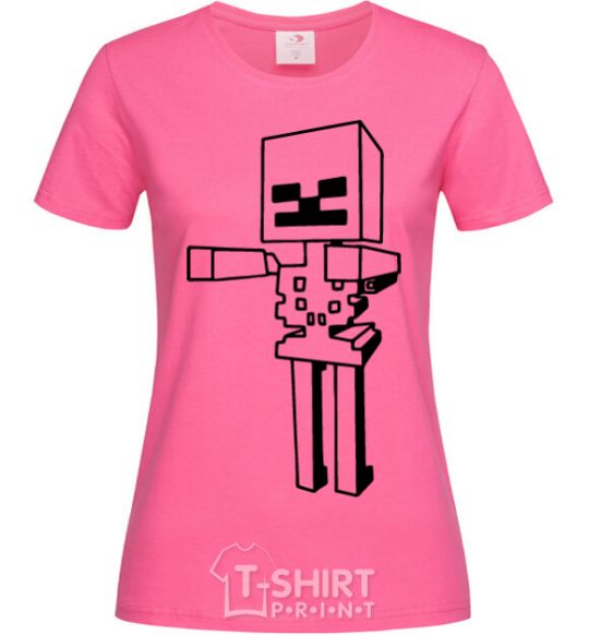 Women's T-shirt Minecraft skeleton heliconia фото