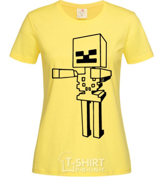 Women's T-shirt Minecraft skeleton cornsilk фото