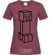 Women's T-shirt Creeper burgundy фото