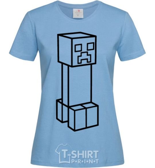 Women's T-shirt Creeper sky-blue фото