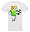 Men's T-Shirt Alex with a pickaxe White фото