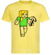 Men's T-Shirt Alex with a pickaxe cornsilk фото