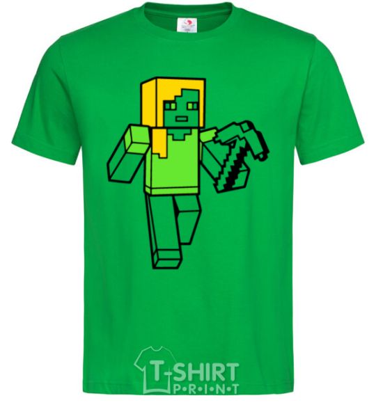Men's T-Shirt Alex with a pickaxe kelly-green фото