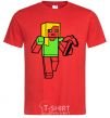 Men's T-Shirt Alex with a pickaxe red фото