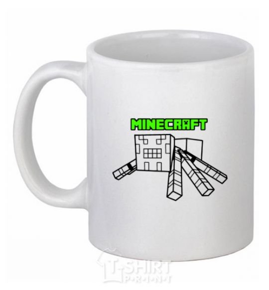 Ceramic mug Minecraft spider White фото