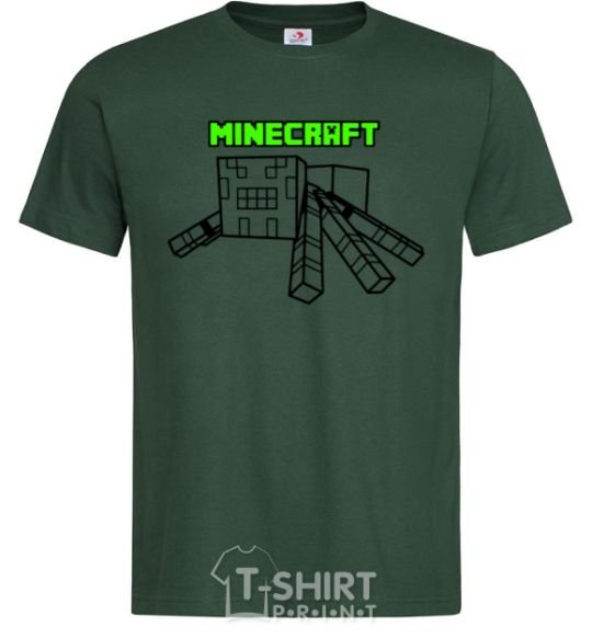 Мужская футболка Паук Майнкрафт Темно-зеленый фото