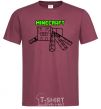Men's T-Shirt Minecraft spider burgundy фото