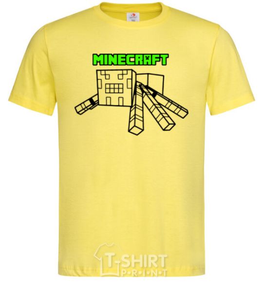 Men's T-Shirt Minecraft spider cornsilk фото