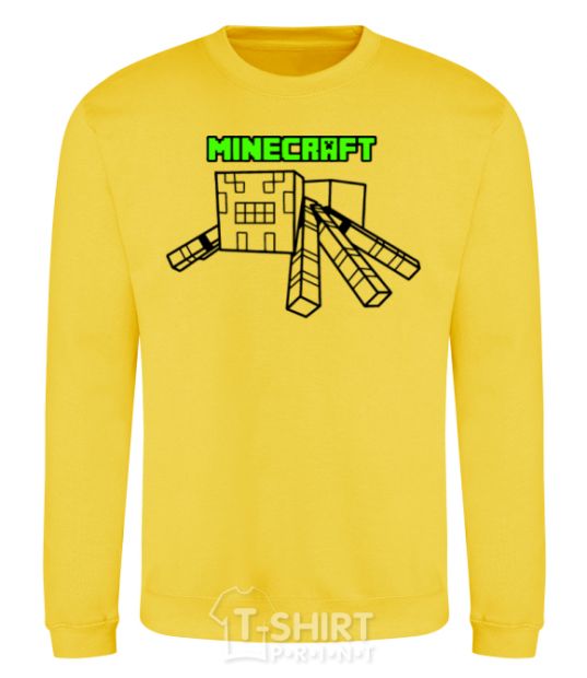 Sweatshirt Minecraft spider yellow фото