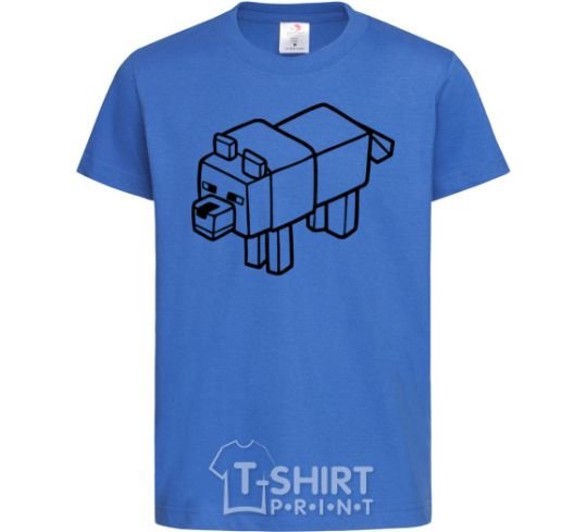 Kids T-shirt Dog royal-blue фото