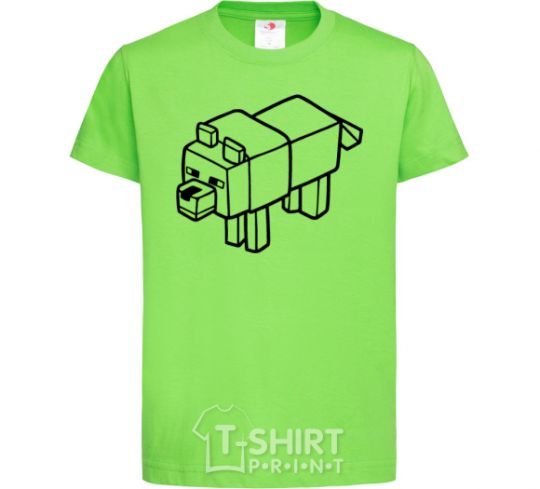 Kids T-shirt Dog orchid-green фото