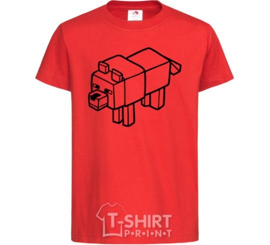 Kids T-shirt Dog red фото