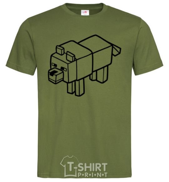 Men's T-Shirt Dog millennial-khaki фото